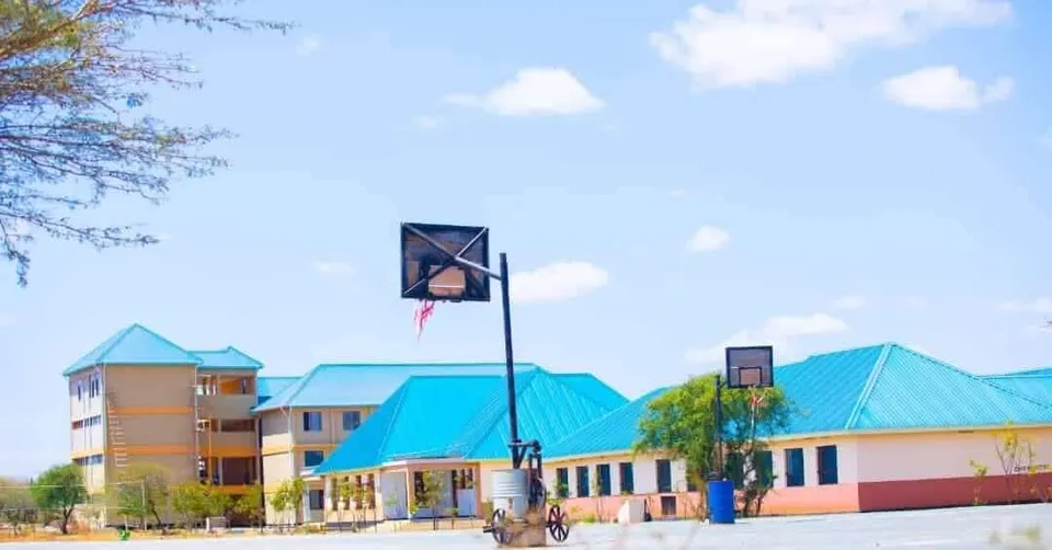 A sports court on campus